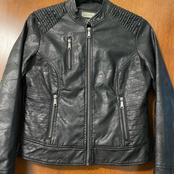 Jou Jou Faux Leather Moto Jacket - Picture 2 of 10